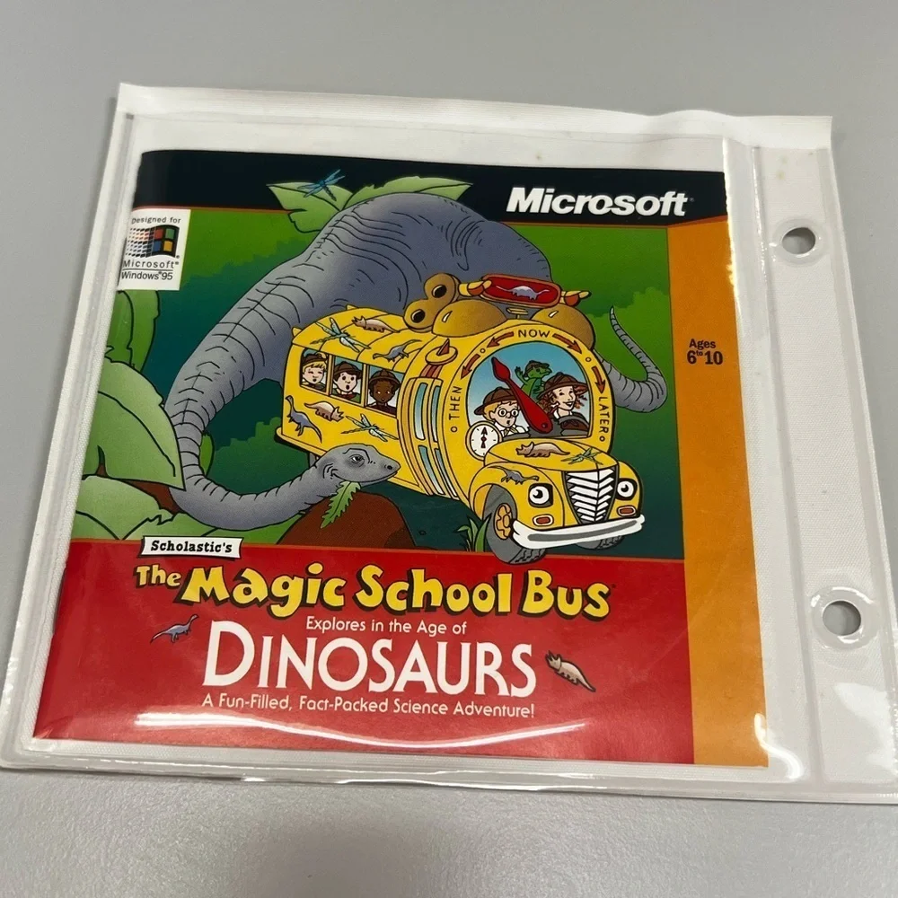 1996 Magic School Bus Age of Dinosaurs PC CD-ROM Game